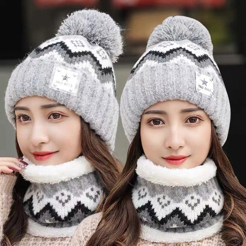 Women's Minimalist Color Block Eaveless Wool Cap