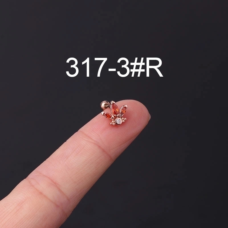 Ear Cartilage Rings & Studs Geometric Copper Plating Artificial Gemstones