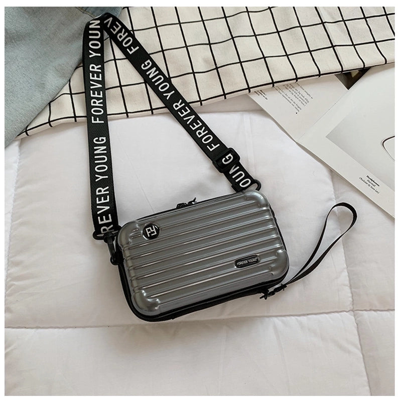 Women's Mini Pvc Solid Color Streetwear Square Zipper Crossbody Bag