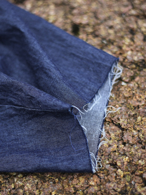 Vintage Loose Denim Color Wide Leg Jean Pants