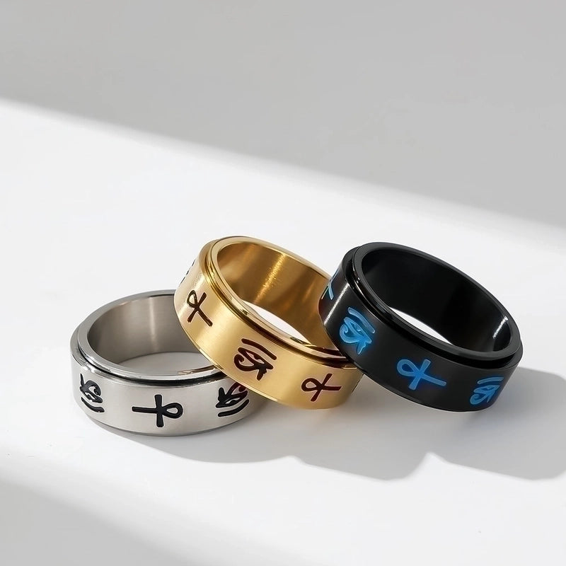 Fashion Symbol Stainless Steel Rings Polishing Stainless Steel Rings