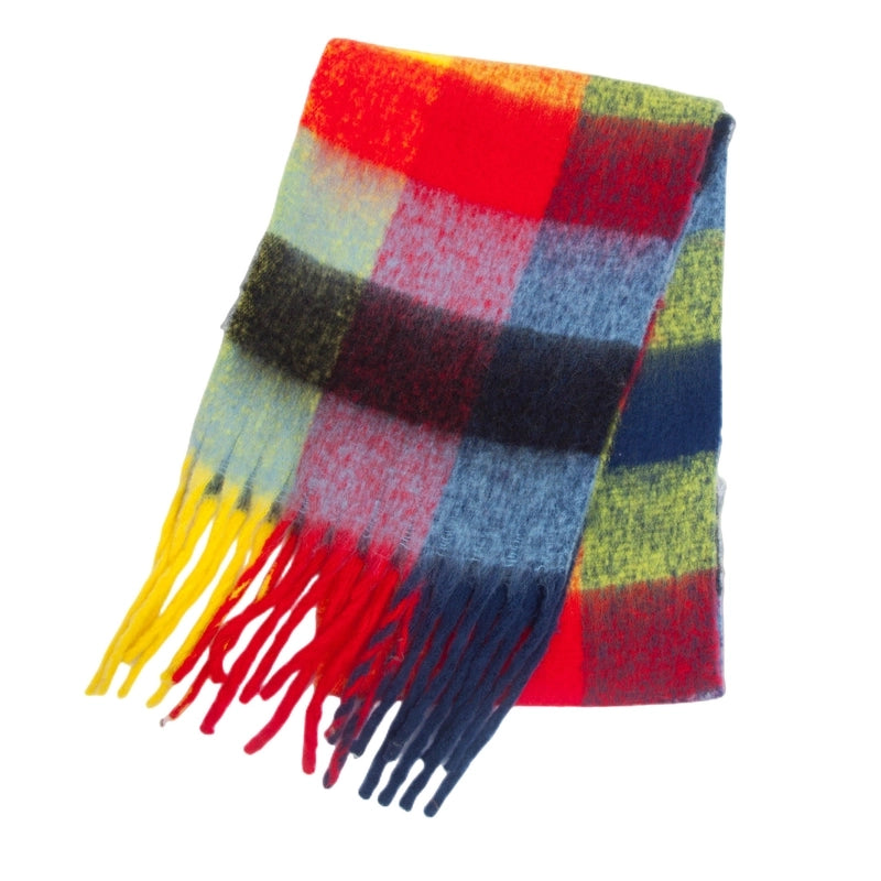 Women's Casual Minimalist Lattice Polyester Tassel Scarf