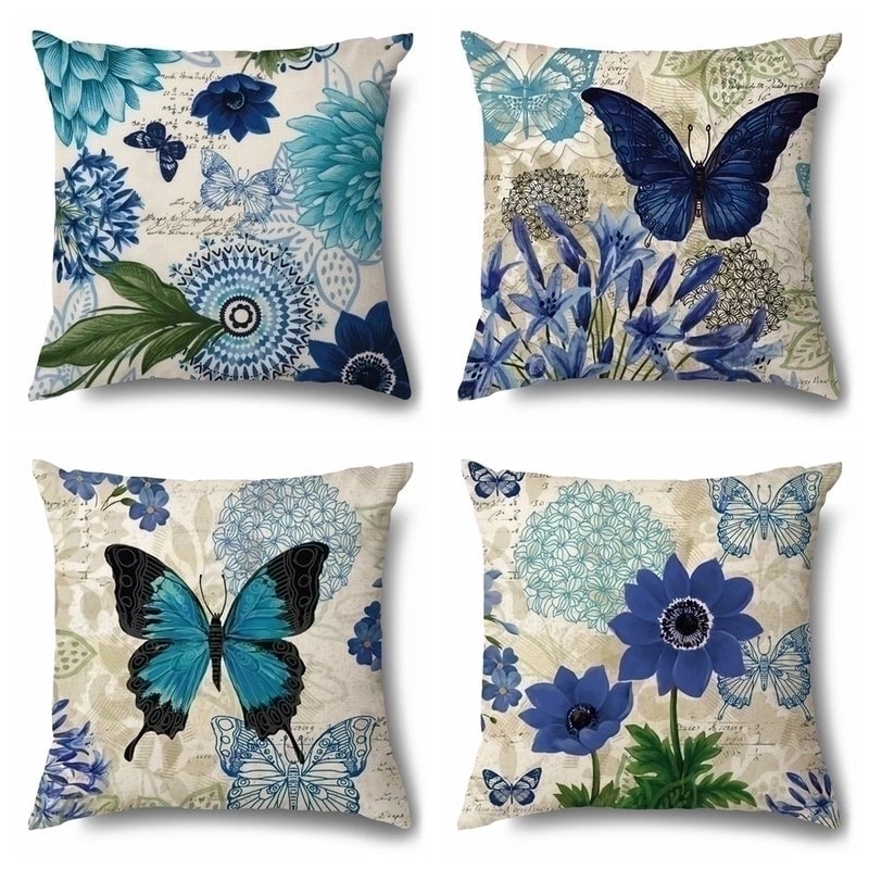 Fashion Animal Flower Linen Pillow Cases