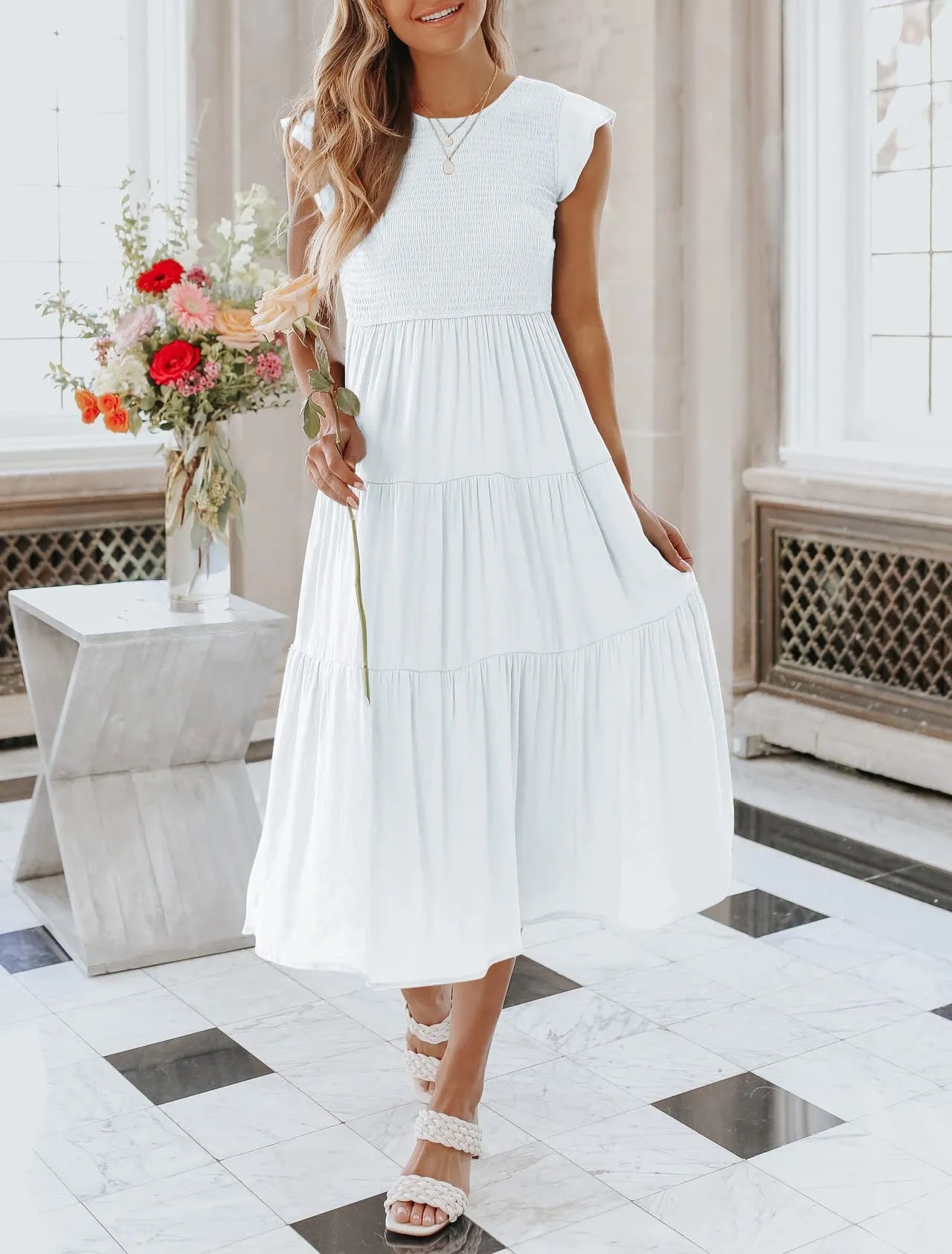 WOMEN'S SUMMER CASUAL FLUTTER SHORT MIDI DRESS 🔥 Extra 10% OFF At Checkout 🔥