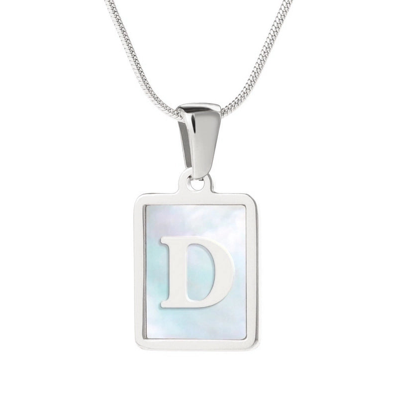Stainless Steel 18K Gold Plated Casual Commute Plating Inlay Letter Shell Pendant Necklace