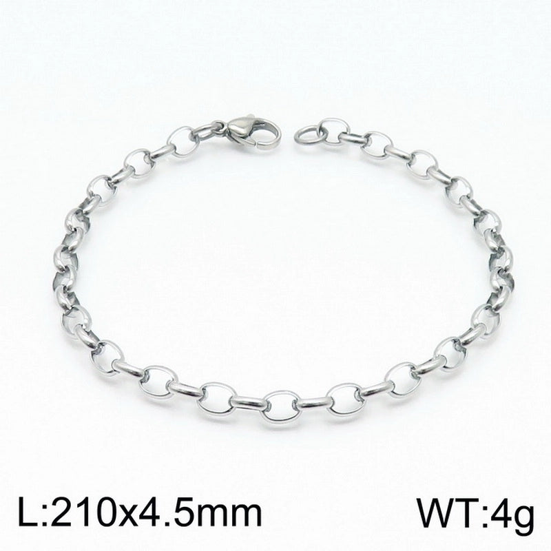 Fashion Geometric Titanium Steel 18K Gold Plated Bracelets In Bulk