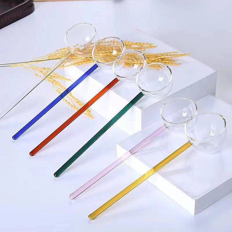 High Borosilicate Heat-resistant Glass Spoon Glass Spoon Hot Oil Spoon Can Be Directly Heated By Open Flame
