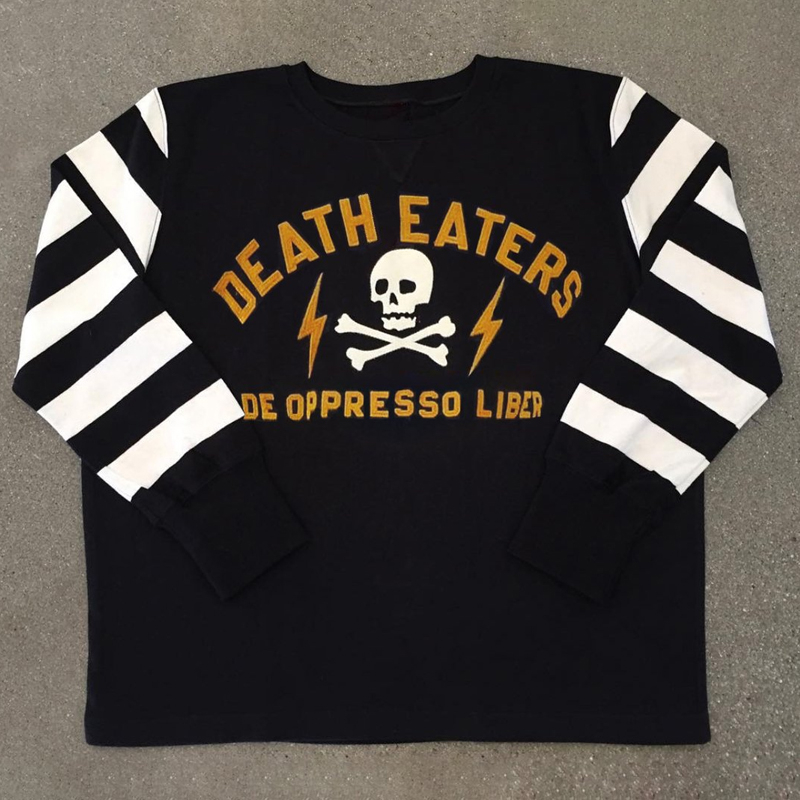 Retro Sleeve Striped Round Neck Casual T-shirt