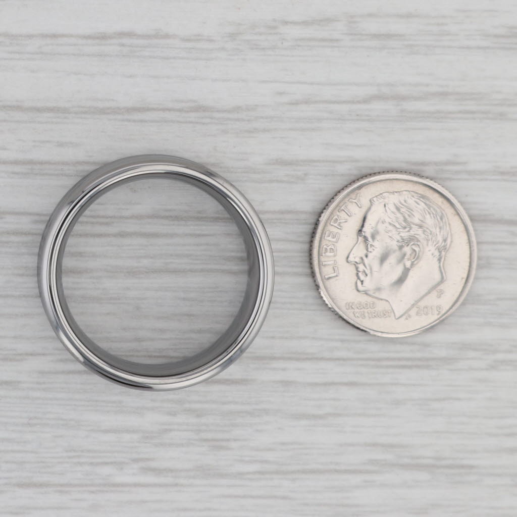 New Beveled Tungsten Carbide Men's Ring Size 10 Wedding Band
