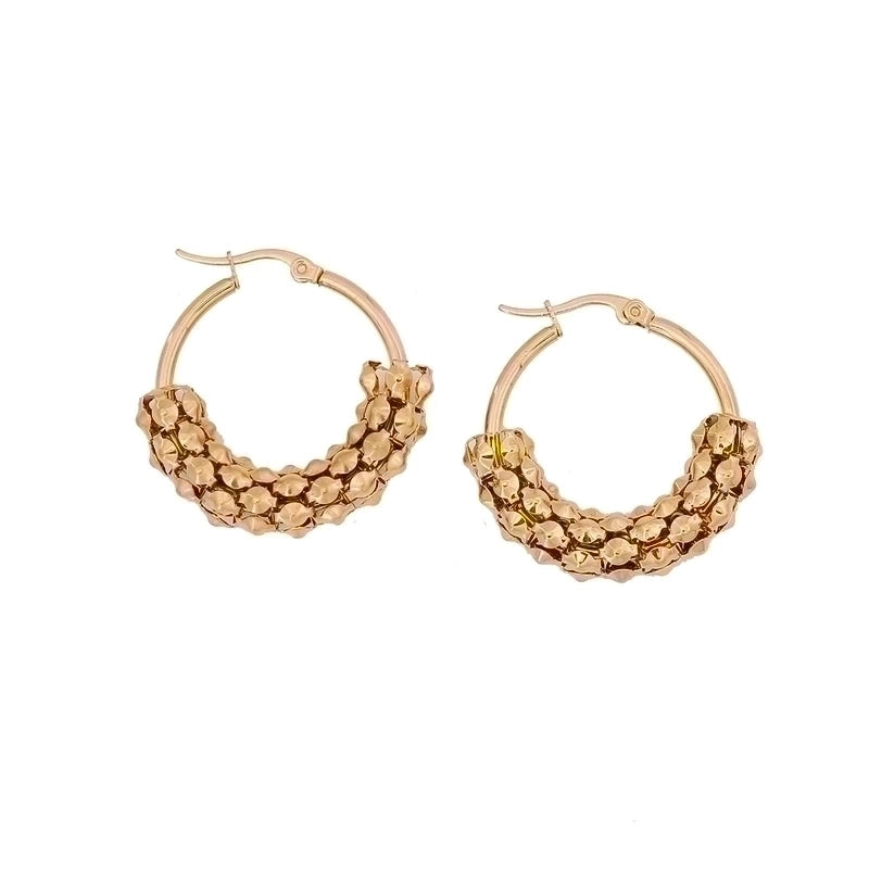 1 Pair Minimalist U Shape Circle Stainless Steel Plating Hoop Earrings