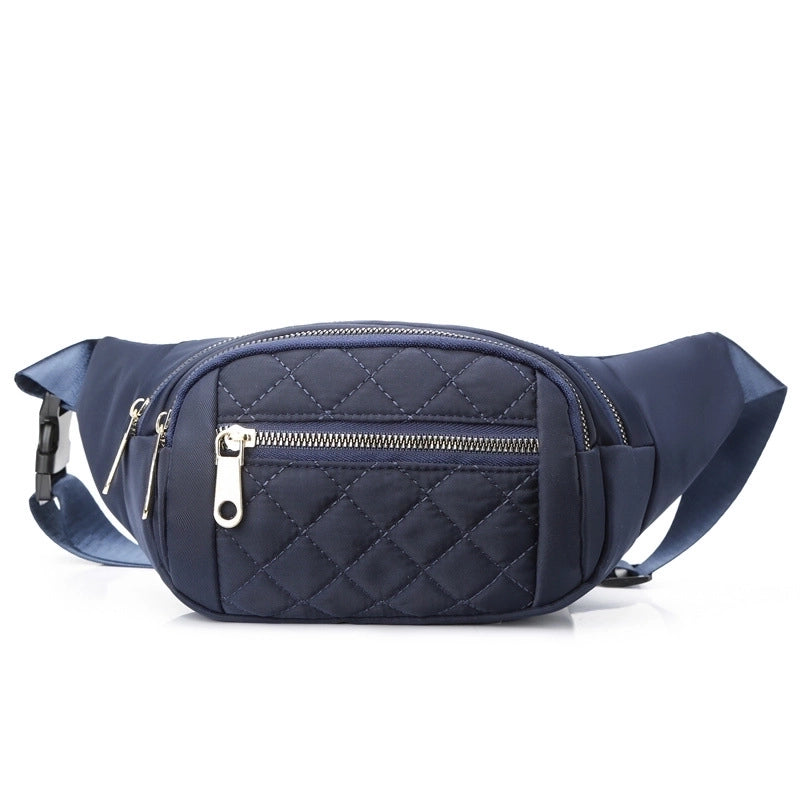 Unisex Elegant Streetwear Solid Color Nylon Waist Bags