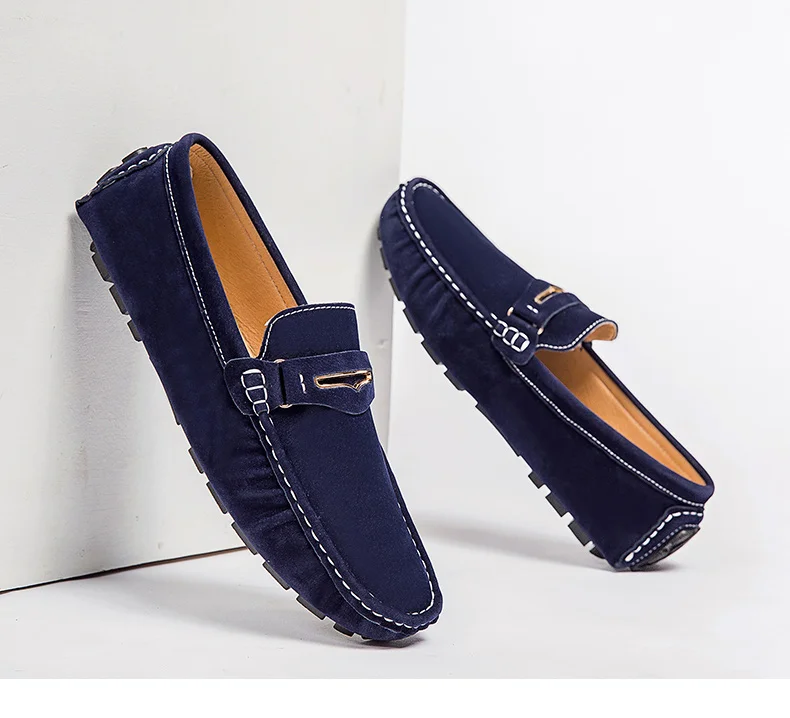 Cricsblue ugg Men's Loafers Leather Shoes  men leather original  Suede Loafers Flat Moccasins Men Shoes  Comfortable Breathable Slip on