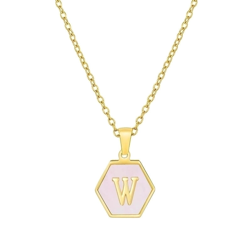 Modern Style Letter 304 Stainless Steel 18K Gold Plated Plating Stainless Steel Necklaces