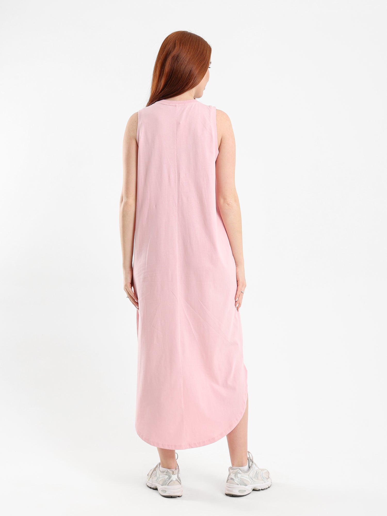 Sleeveless High-Low Midi Dress