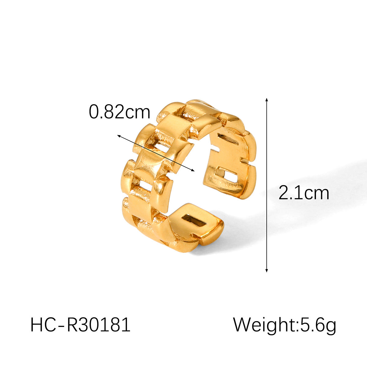 Processing Custom Hand Jewelry Geometric Stainless Steel Open Ring Female Titanium Steel Ring