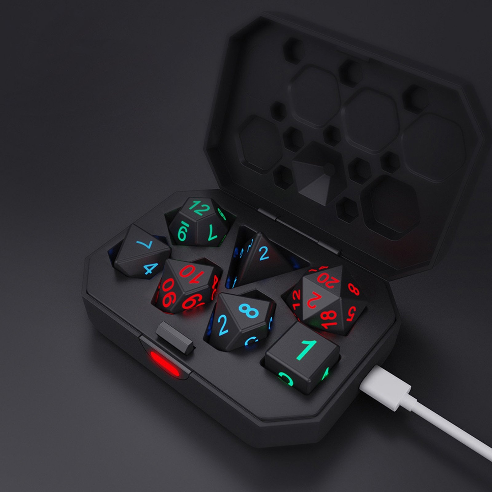 DND Dice Rechargeable with Charging Box7 PCS