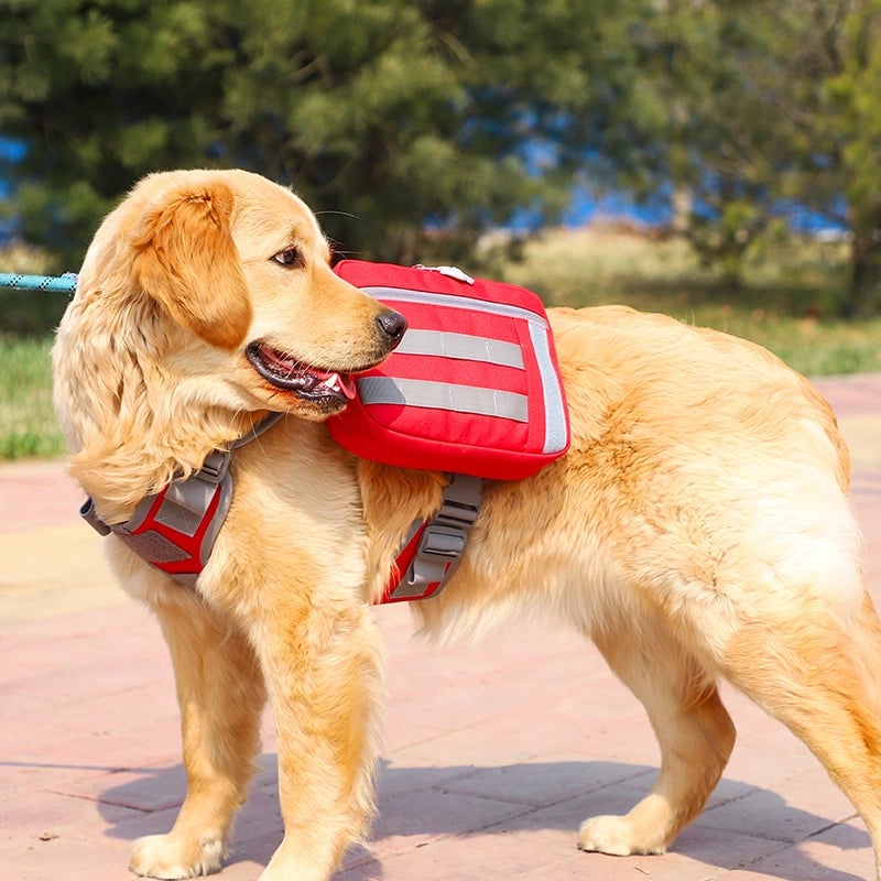 Anti-Horse River New Pet Dog Self-backpack Walking Dog Snack Bag Medium And Large Dog Detachable Dog Bag
