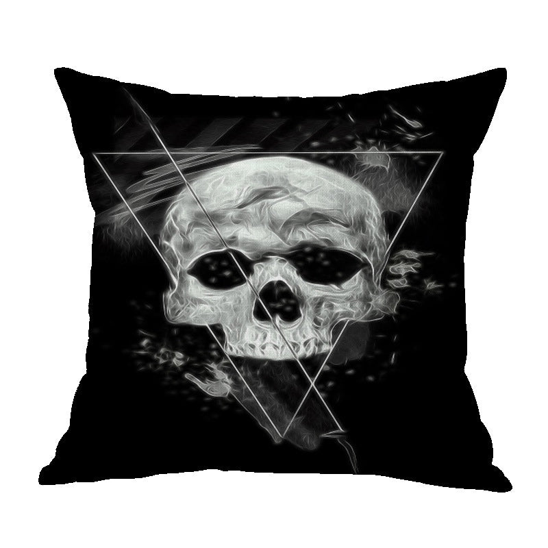 Halloween Punk Skull Linen Pillow Cases Couch & Sofa Decor