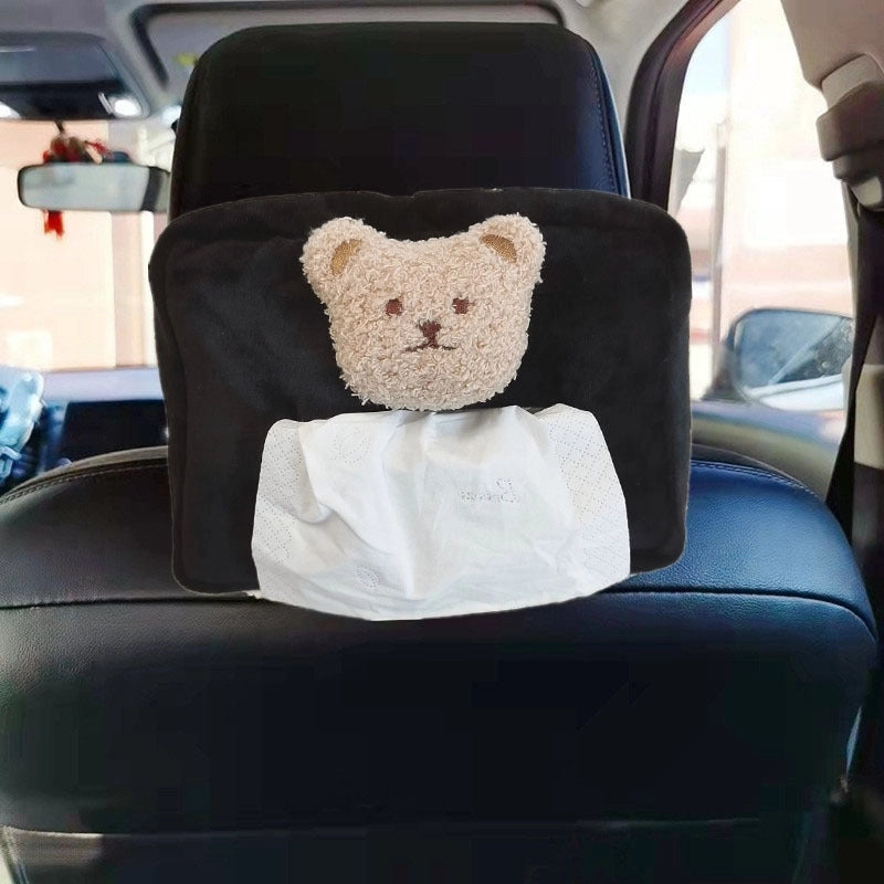 Casual Vacation Animal Bear Short Plush Tissue Dispenser