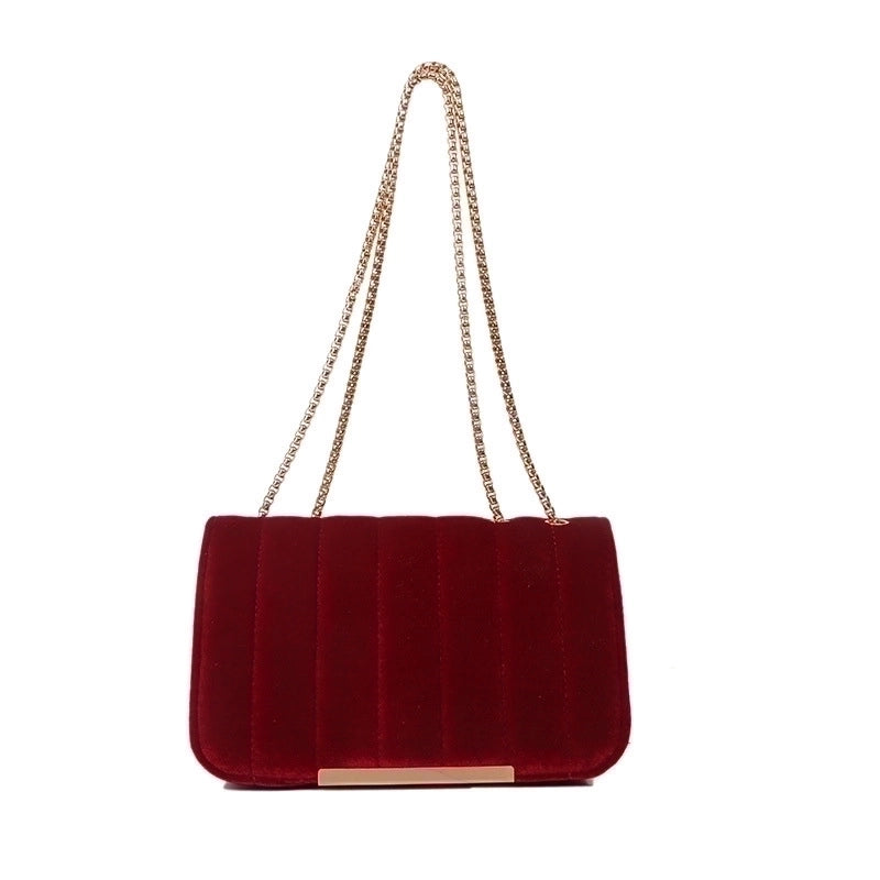 Women's Small All Seasons Pu Leather Solid Color Elegant Square Flip Cover Shoulder Bag Square Bag Chain Bag