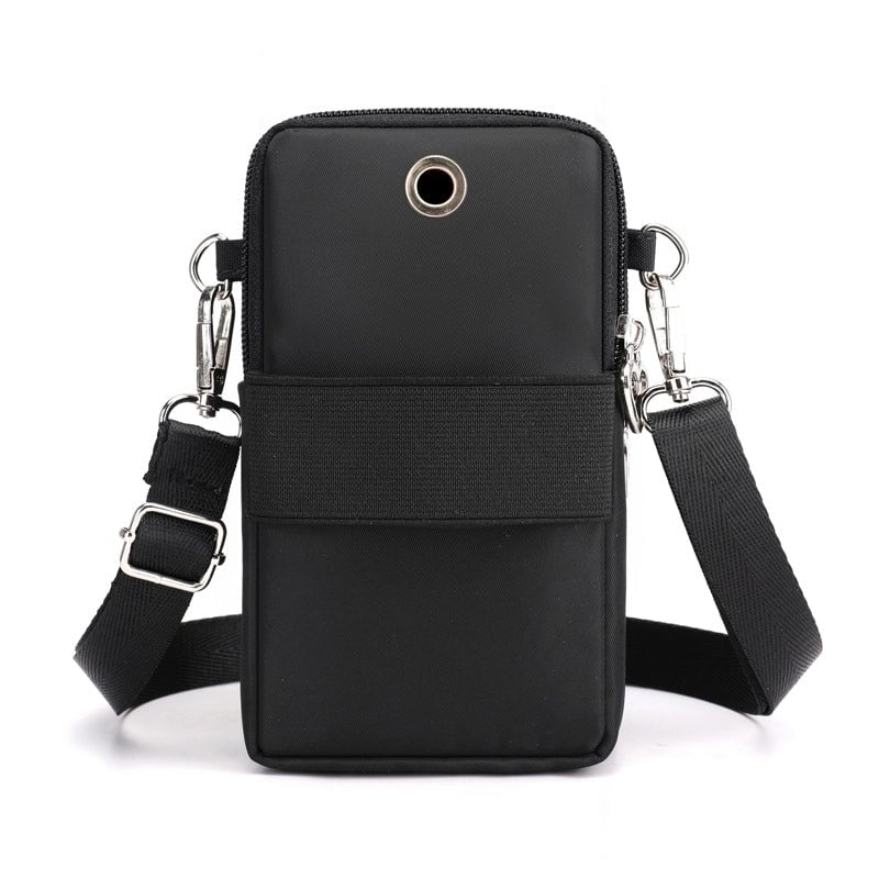 Women'S Nylon Solid Color Fashion Zipper Phone Wallet
