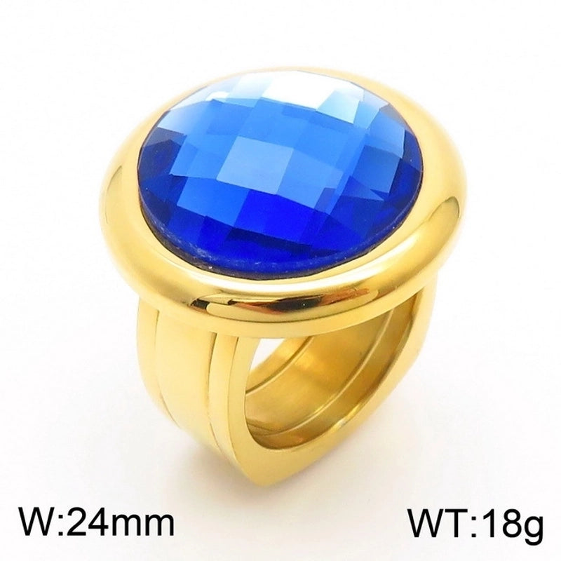 Titanium Steel 18K Gold Plated Fashion Plating Geometric No Inlaid