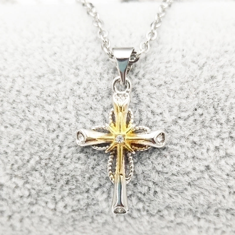 Cute Gothic  Cross 304 Stainless Steel Pendant Necklaces Halloween Children'S Day National Day