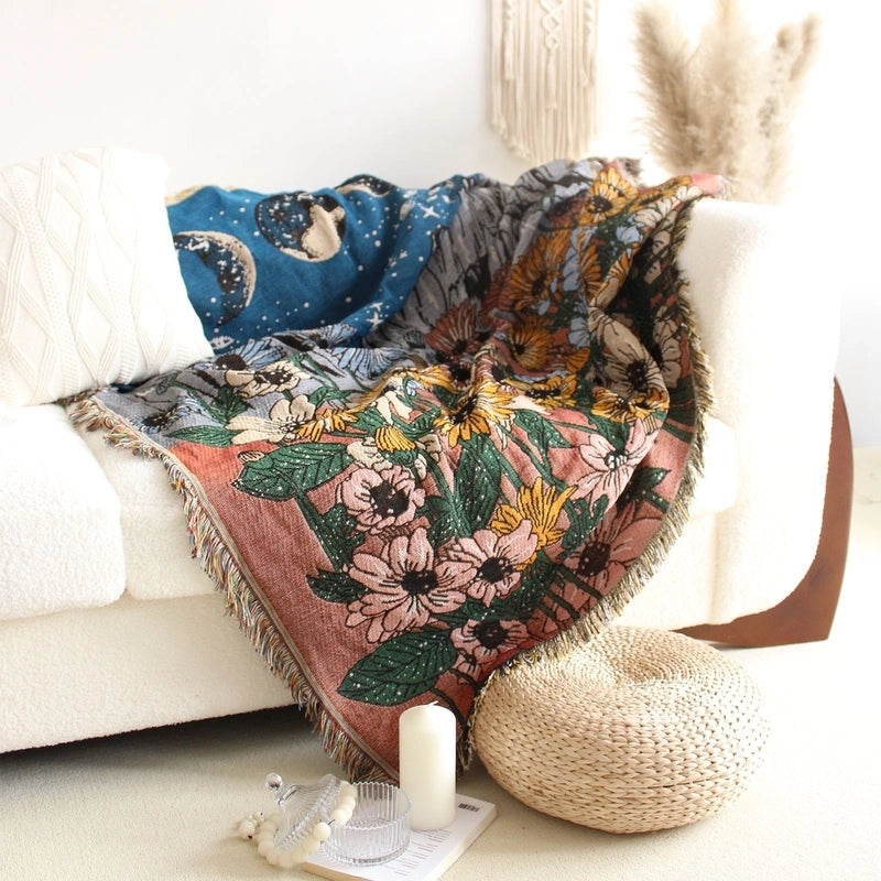 Fashion Flower Butterfly Cotton Blanket