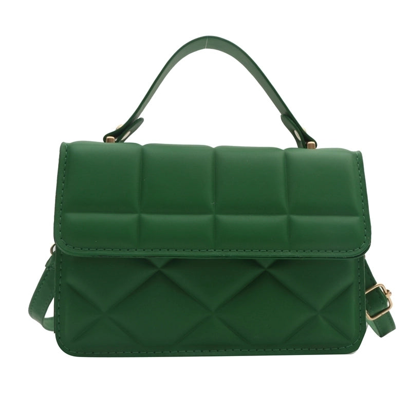 Women's Pu Leather Solid Color Classic Style Flip Cover Handbag