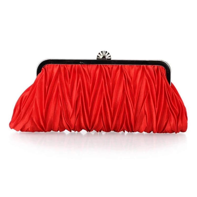 White Red Purple Solid Color Square Evening Bags