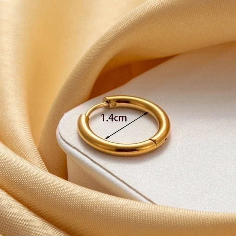 1 Piece IG Style French Style Minimalist Round 316 Stainless Steel  Earrings