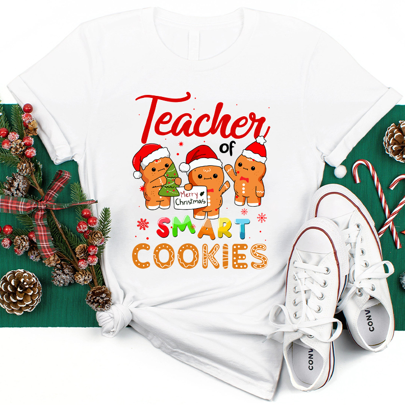 Teacher Of Smart Cookies Christmas T-Shirt