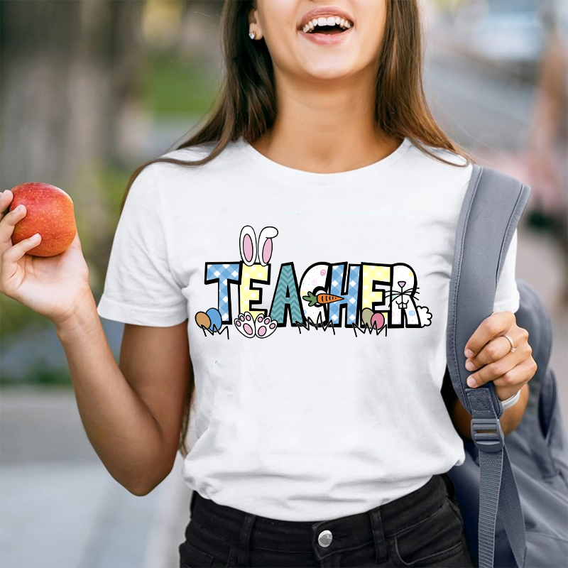 Happy Easter Bunny Teacher T-Shirt