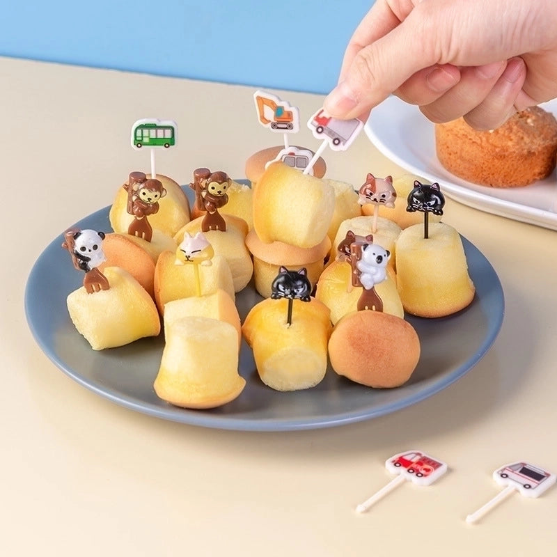 Fashion Car Plastic Fruit Fork 1 Set