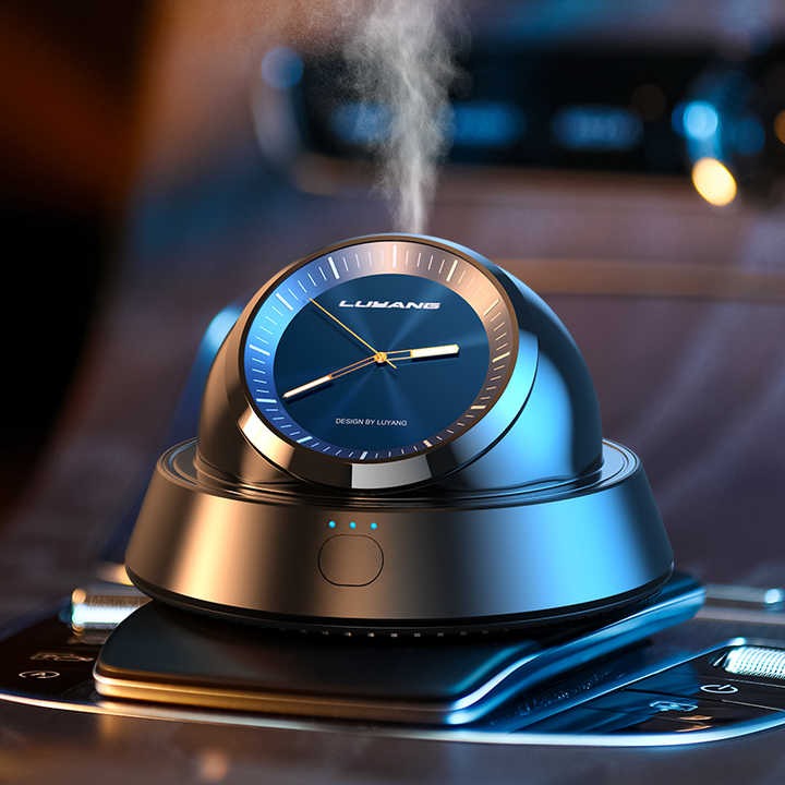 3 in 1  Luxury Freshener Metal Alloy Clock