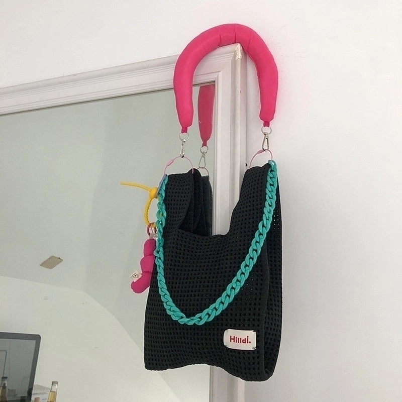 Women's Small All Seasons Polyester Knit Streetwear Handbag
