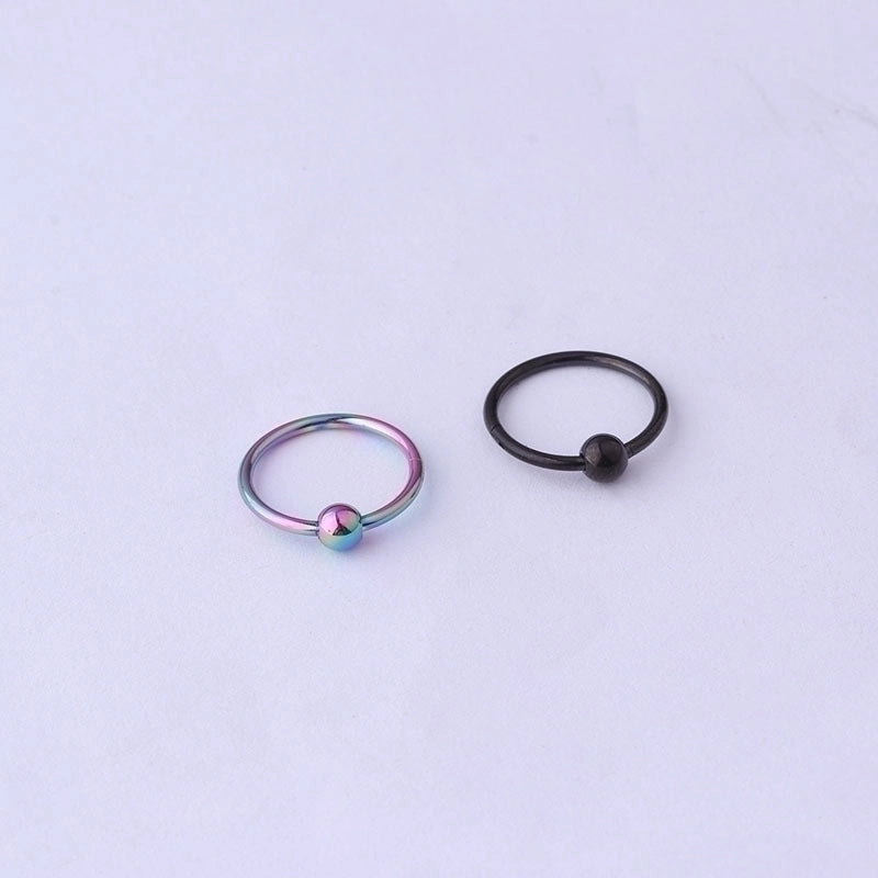 Nose Rings & Studs Fashion Circle 316L Stainless Steel  Plating