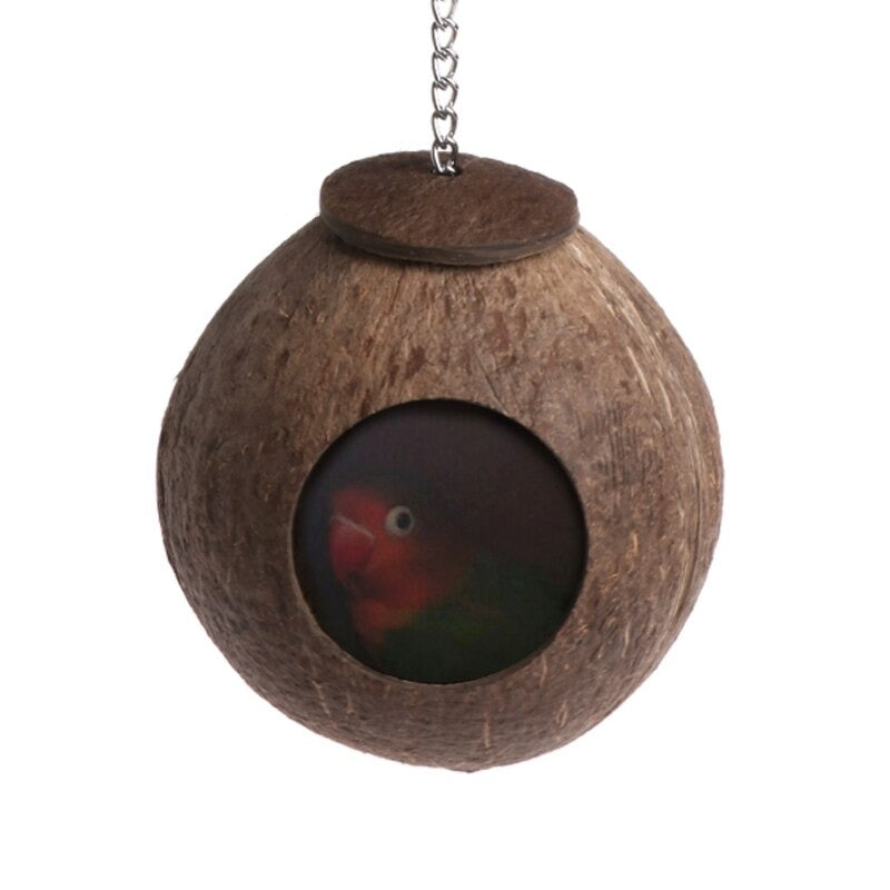 Natural Coconut Shell Bird Nest