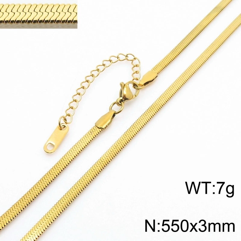 Minimalist Geometric 304 Stainless Steel 18K Gold Plated Necklace