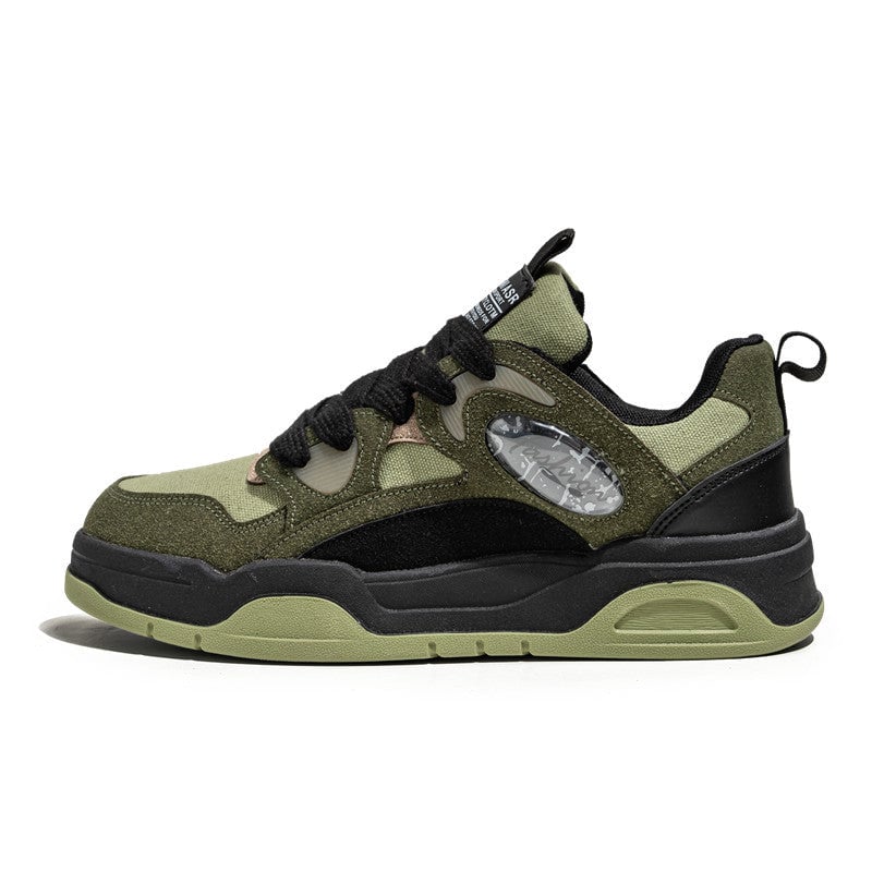Men's Fashion Lace-Up Low-Top Platform Shoes