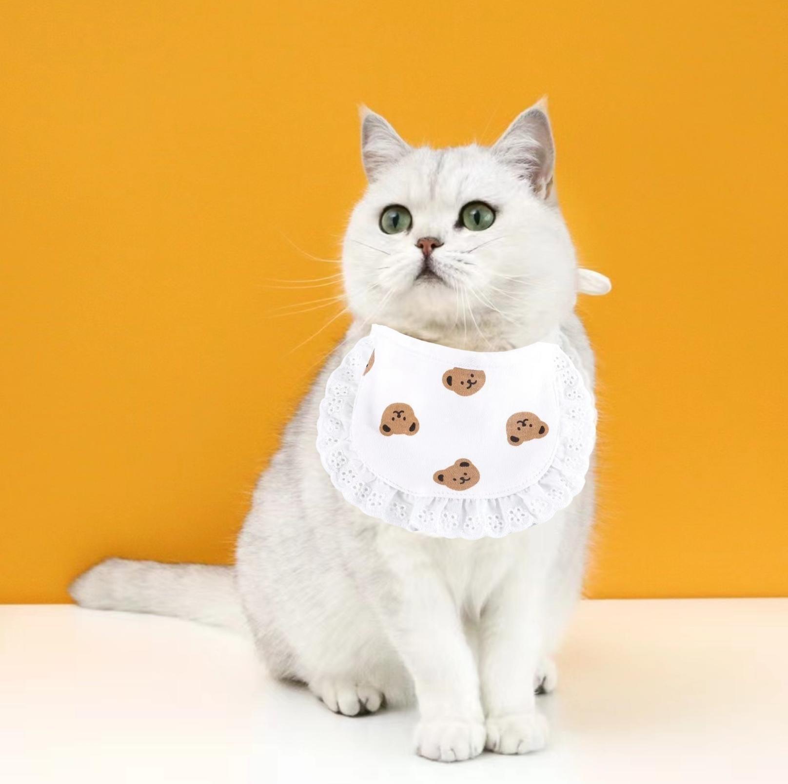 Cute Adjustable Cotton Pet Bibs In Multiple Designs