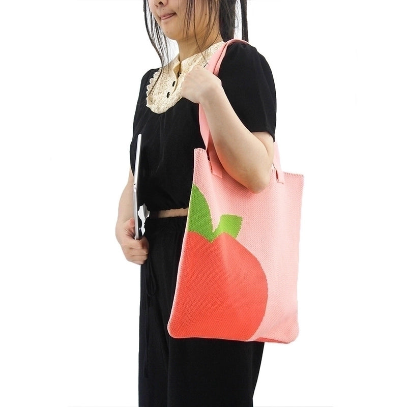 Women's Large Polyester Fruit Basic Open Tote Bag