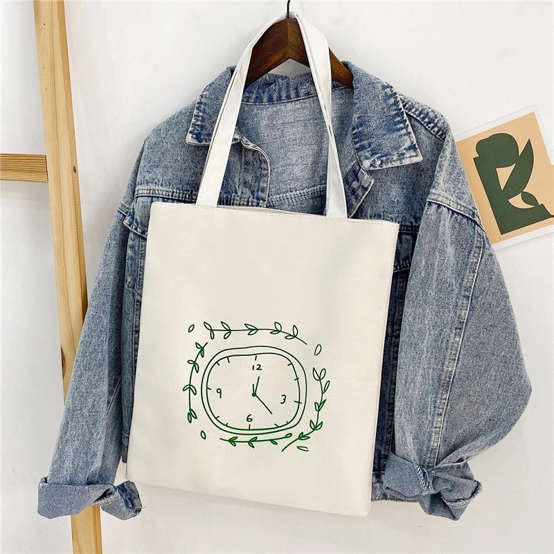 Women's Basic Letter Oxford Cloth Shopping Bags