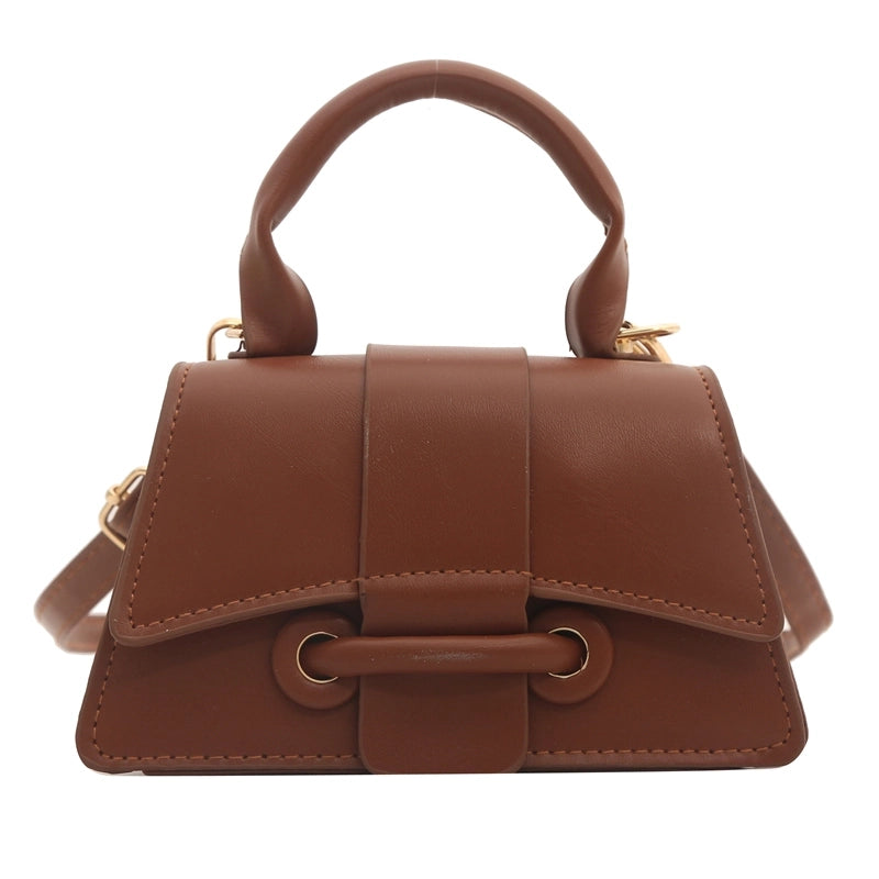 Women's Medium Pu Leather Solid Color Vintage Style Classic Style Flip Cover Crossbody Bag