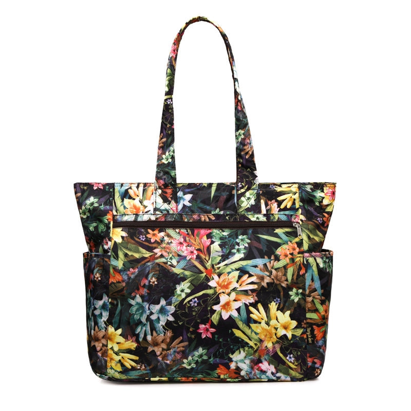 Women's Large Canvas Oxford Cloth Printing Vintage Style Classic Style Square Zipper Shoulder Bag