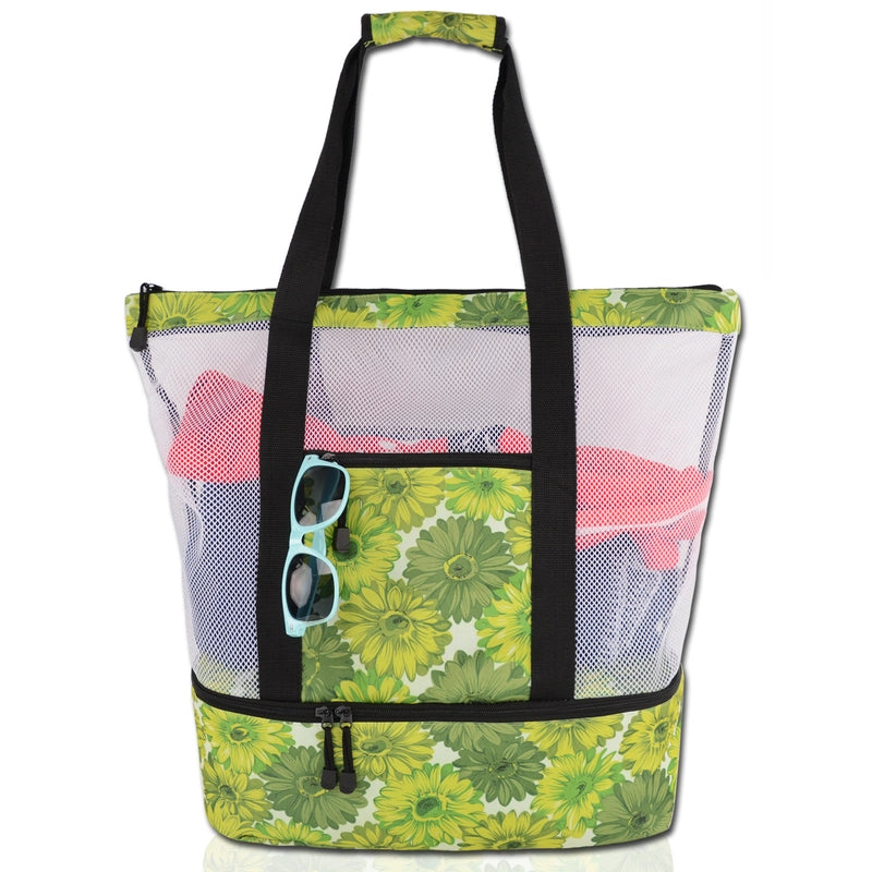 Unisex Basic Classic Style Solid Color Polyester Net Travel Bags