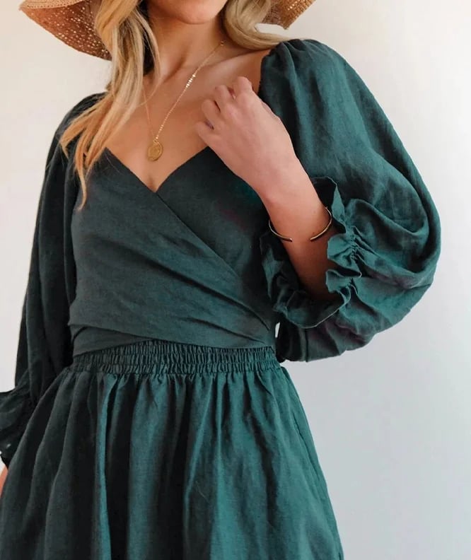 🔥Promotion - 49% OFF🔥French Ruffled Lantern Sleeves Multi-wear Dress