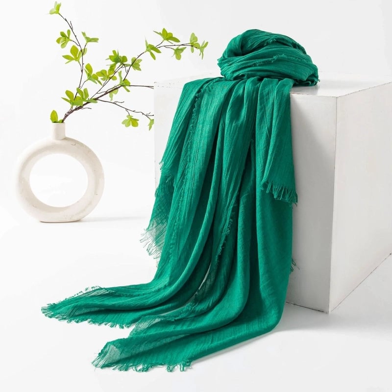 Women's Minimalist Solid Color Polyester Silk Scarf