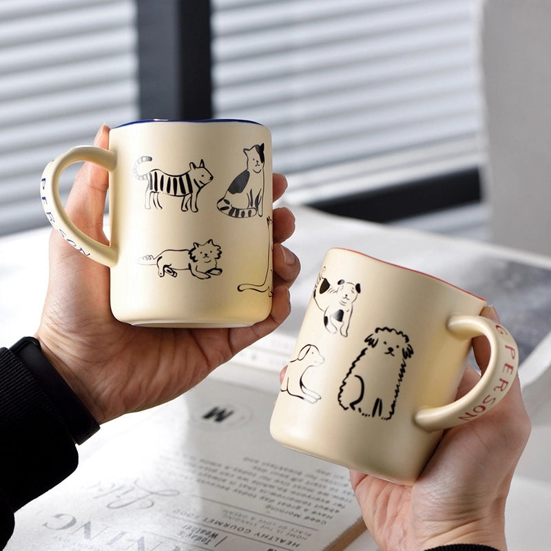 Casual Vacation Cartoon Ceramics Mug 1 Piece