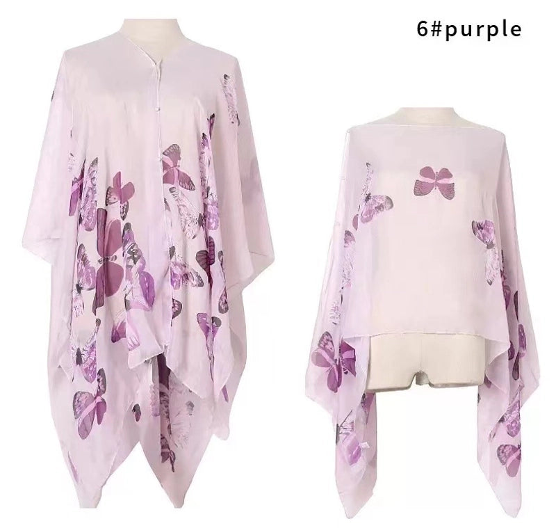 Women's Cute Sweet Printing Polyester Printing Silk Scarf